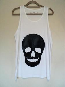 Image of Faux Snakeskin Skull Vest