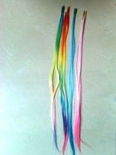 Image of Tie Dye Multi Color Rainbow extensions 8 per pack