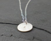 Image of Circle Initial Necklace