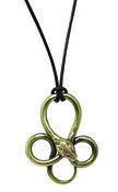 Image of Snake Pendant on leather cord
