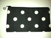 Image of Rosala Cosmetic Case - Black Polka Dot 