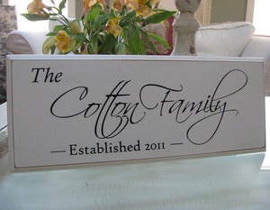 Image of The Heritage 8" x 20" Carved Sign