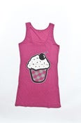 Image of Cupcake Vest Dress - Girls Raspberry