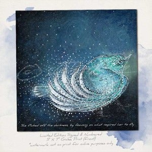 Image of Signed Limited Edition Giclee Art Print Out of the Darkness and into the light
