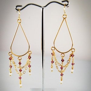 Image of Jasmin Chandelier Crystal Earrings