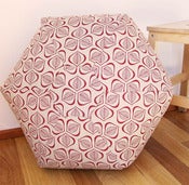 Image of 'Leaves' in Rust Floor Cushion - Large