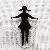 Image of Skipping Girl Pendant - Scarlet, Black or Cream
