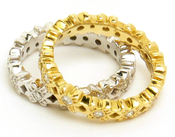 Image of Small Flower Diamond Eternity Band