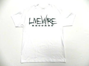 Image of SO FRESH CLOTHING X LIVEWIRE RECORDS TEE (WHITE/GREEN)