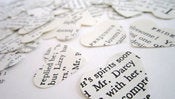Image of Daisy Hardcastle Pride and Prejudice 1000 Vintage Paper Hearts from romantic vintage book light crea