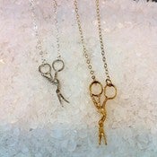 Image of Stork Scissors Necklace