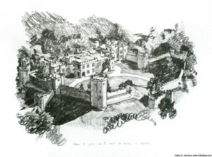 Image of "When I grow up I want to marry a castle," screenprint