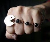 Image of Missing Pie Piece with Black Onyx Rings