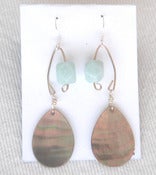 Image of fish lure inspired abalone shell & amazonite