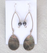 Image of fish lure inspired abalone shell & black pearl