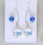Image of fish lure inspired aurora borealis swavorski crystal & blue