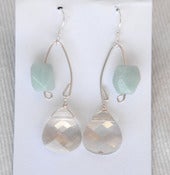 Image of fish lure inspired swavorski crystal & amazonite