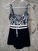 Image of Swimsuit Romper - Black White