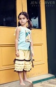 Image of Mila Vintage look Saffron Ruffled Pants 