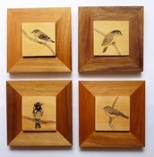 Image of Art on wood -  4 wall frames