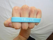 Image of I Shot J.R. Wristband - (Light Blue)