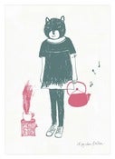 Image of NEW Fox With Singing Teapot A4 Screen Print