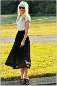 Image of Sheer-wood Forest Maxi Skirt