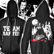Image of TEAM SAFFER! anti-twilight zip hoodie