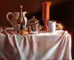 Image of Onions and the White Table Cloth