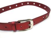 Image of Funky Cherry Red Glitter & Cutout Stars 80's Belt