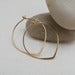 Image of Lotus Hoop Earrings in 14k Gold Filled