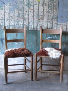Image of Rustic Cowhide Chairs SOLD