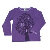 Image of purple owl long sleeve t-shirt, by Småfolk