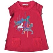 Image of raspberry carousel tunic top, by Green Eyed Monster