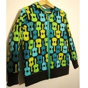 Image of retro guitars reversible hoodie, by Kitschy Coo