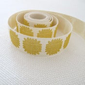 Image of italian cotton ribbon . straw