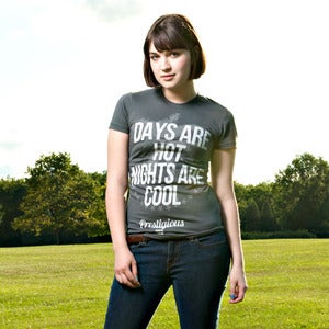 Image of LIMITED EDITION Days Are Hot | Nights Are Cool Women's Charcoal 100% Cotton American Apparel Tee Shi