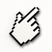 Image of Pixel Hand Cursor Brooch / Necklace