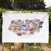 Image of Colourful Sheep Tea Towel
