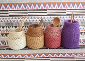 Image of handmade wooL pot