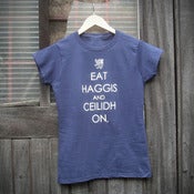 Image of Eat Haggis Ladies T-shirt (Navy)