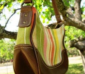 Image of Canvas & Vinyl in Earthy Colors Purse