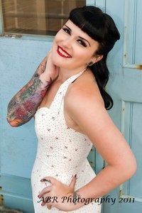 Image of Ivory, Red & Navy Nautical Dress