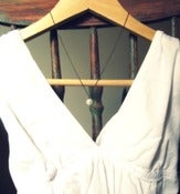 Image of raw pearl solitaire necklace