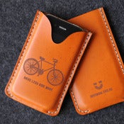 Image of iPhone Leather Case with back pocket - Drive Less Ride More