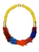 Image of "Spectrum" Silk & Yellow Kangaroo Neckpiece