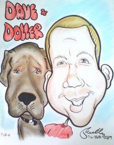 Image of PEOPLE & PET Caricatures Color (Sent to your Home)