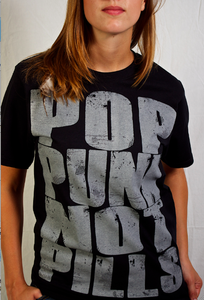 Image of "POP PUNK NOT PILLS" T-shirt (Gray Text)