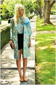 Image of '60s Blue Floral Coat