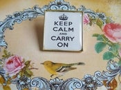 Image of ♥~ Keep Calm and Carry On ~ WHITE ~ brooch ~♥